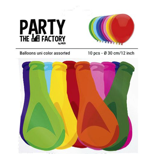 Haza -  Ballon  uni 30cm 10 stuks assorti | 5 stuks