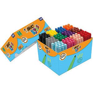 Marqueur de couleur BicKids Visacolor XL Ecolutions Schoolbox 144 pièces assorties