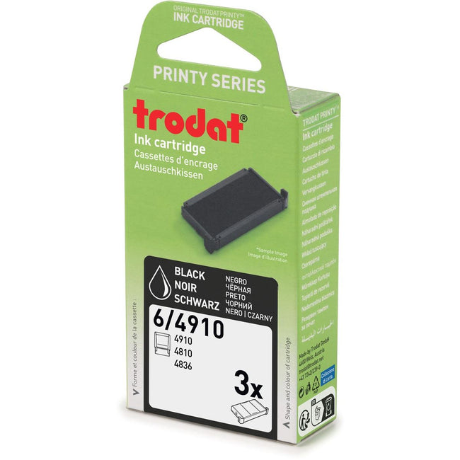 Trodat -  vervangkussen, voor stempel 6/4910, blister van 3 stuks, zwart