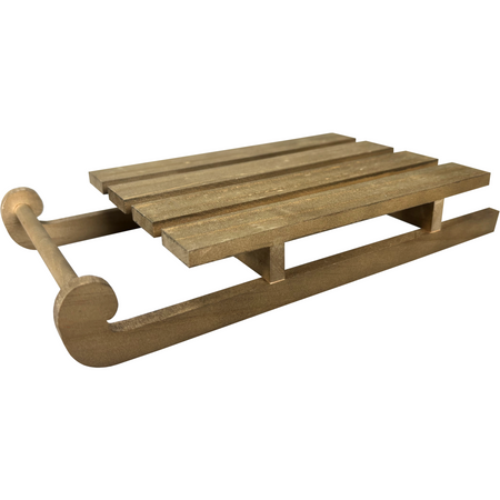 Klika -  Houten slee | 25x13.5x4cm | hout | naturel | 24 stuks