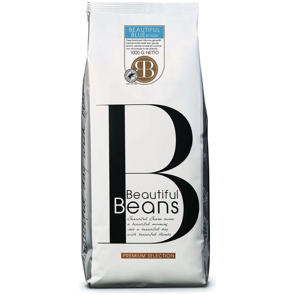 Schöne Bohnen - schöne Bohnen Kaffeebohnen Blau Segen, 1 kg Tasche