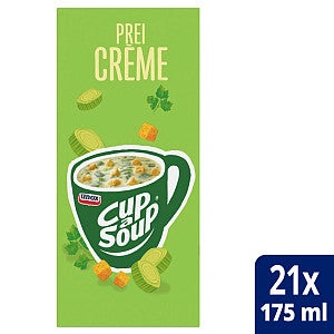 Crème de poireau à soupe-tasse à coups avec croûtons de fromage, paquet de 21 sacs