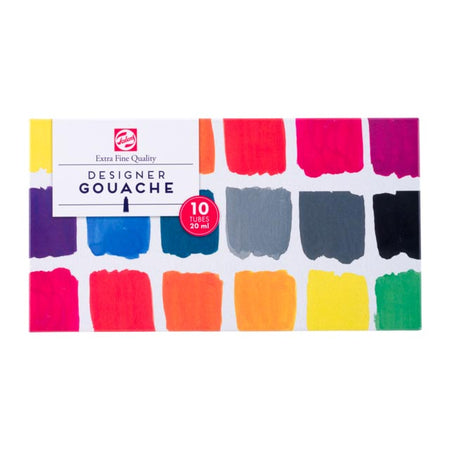 Talens - gouache Extra Fine tube of 20 ml, box of 10 tubes, assorted