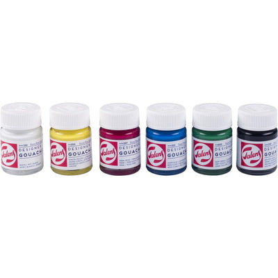 Talens -  plakkaatverf Extra Fijn flacon van 16 ml, set van 6 flacons in primaire kleuren