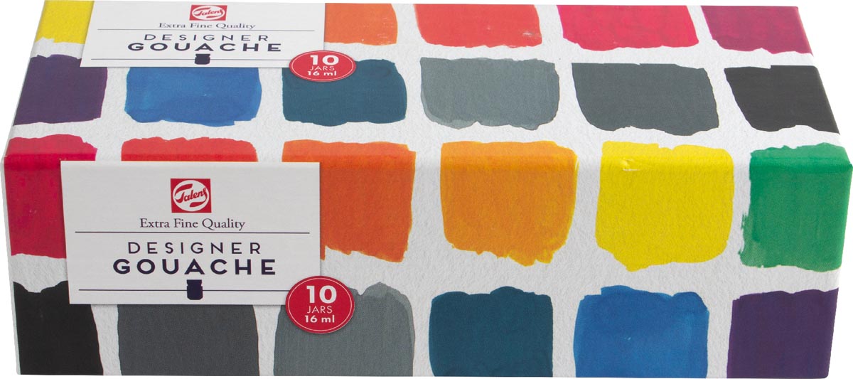 Talens - Gouache extra fein 16 ml, Set mit 10 Flaschen