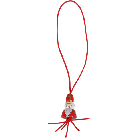 Klika - Pendant | Bois | avec cordon Happiness Sint | rouge blanc 100 pieces