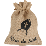 Klika - Bag | Sac cadeau Jute | 12x17cm | Van de sint | Natural | 10 morceaux