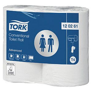 Tork - papier toilette T4 avancé 2lgs blanc 120261 | 6 morceaux