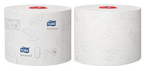 Tork-Toilett-Papier mittelgroß, 2 -schichtig, 100 Meter, System T6, Packung mit 27 Rollen