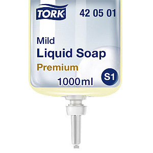 Tork - Handseife S1 Flüssigkeit leicht Parfurid Perle Weiß 1000ml 420501 | 6 Stücke