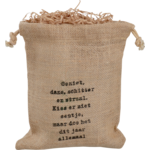 Klika - Zak | Cadeauzak | Jute | 19x23cm | Geniet | schitter | straal | 10 stuks