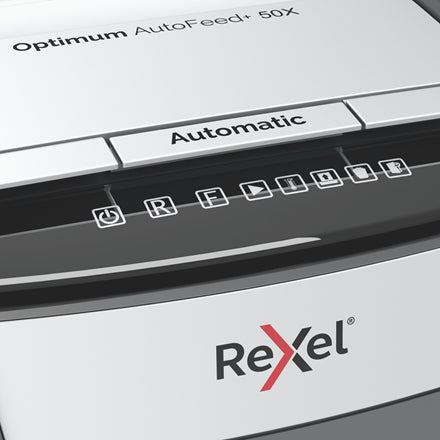 Rexel - Distruggidocumenti Optimum Auto+ 50X P4 distrugge 4x28 mm