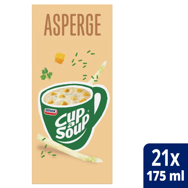 UNOX-CUP-A-SOUP ASPERGE 175ML | Box eine 21 -Tasche | 4 Stück