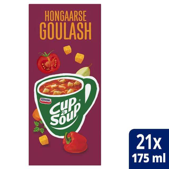 UNOX-CUP-A-SOUP UNGARISCHER GOULASH 175ML | Box eine 21 -Tasche | 4 Stück