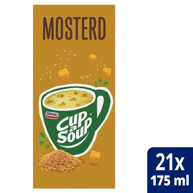 UNOX-CUP-A-SOUP MOSTERD 175ML | Box eine 21 -Tasche | 4 Stück