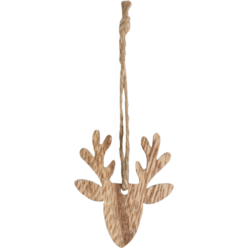 Klika - Pendant | 5x4,2 cm | Renne | Natural | 24 pièces