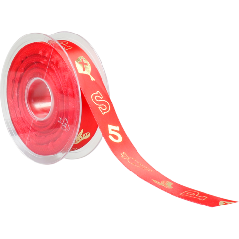 Klika - Lint | 22mm | 15m | Sinterklaas | rotes Gold 1 Stück