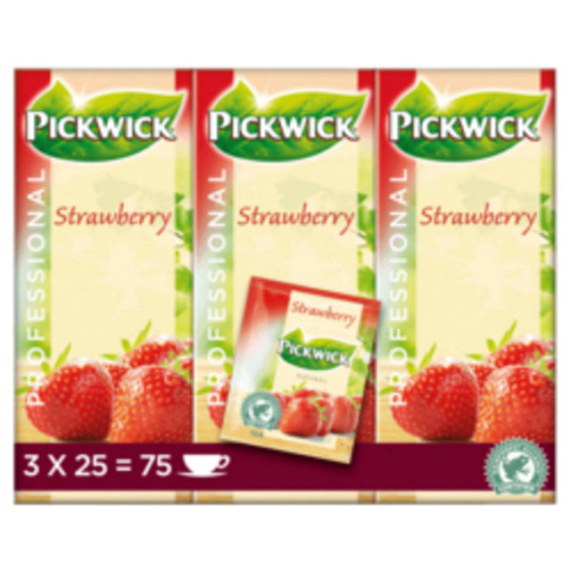 Pickwick - Thee strawberry 25x1.5gr | 3 stuks