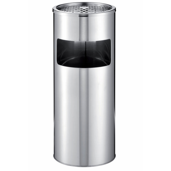 Durevole: cestino per la carta in cenere 3373-23 rotondo in acciaio inossidabile