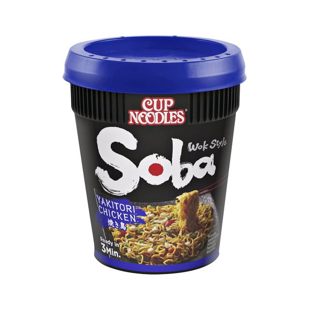 Nissin - Nouilles Nissin Soba Yakitori Cup | Boîte extérieure un 8 pièces x 1 tasse