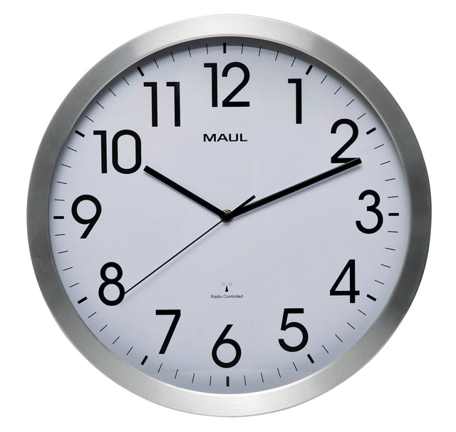 Maul - Clock mural Maulmove ¥ 40 cm blanc / aluminium | 1 pièce