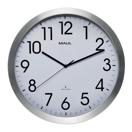 Maul - Reloj de pared Move RC Ø400x45mm estructura de aluminio blanco incl. batería