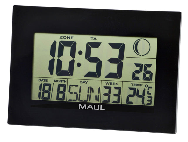 Maul - Clock Wall Maulflow Digital Black | 1 pièce