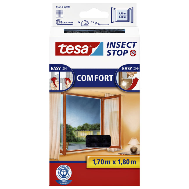 Tesa -  Insectenhor raam 1.7x1.8m zwart