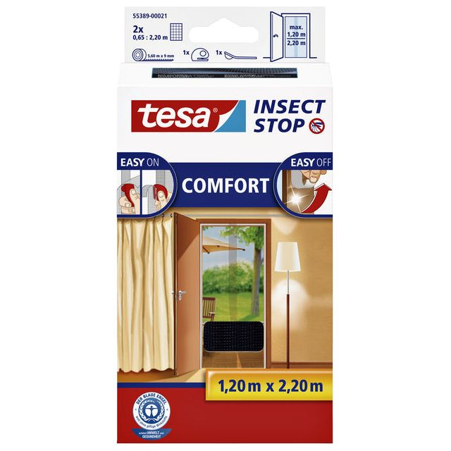 Tesa - Insectenhor 55389 voor deur 1,2x2,2m zwart