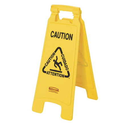 Rubbermaid - Warning sign two-sided multilingual 64cm yellow