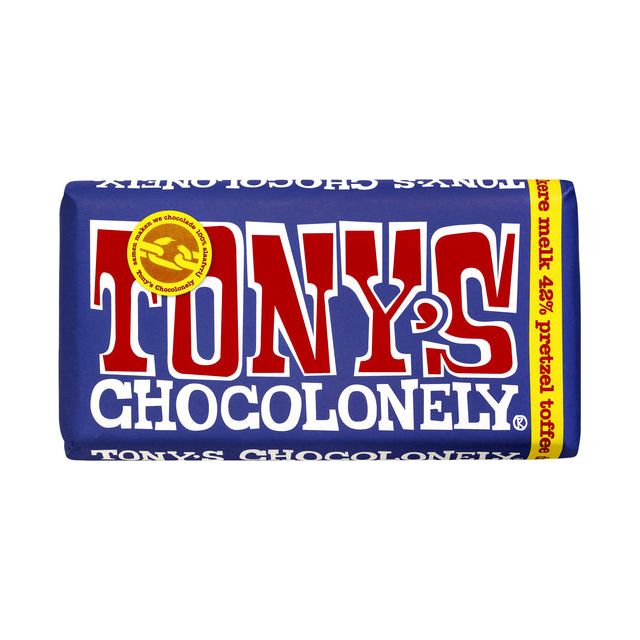 Tony's Chocolonely - Chocolate Tony Chocolonely Dark Milk Pretzel Tof | Morceau de 180 grammes