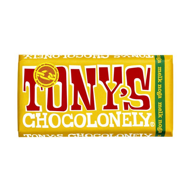 Tony's Chocolonely - Chocolate Tony Chocoonely Milk Noga Bar 180GR | Pièce A 180 grammes | 15 pièces