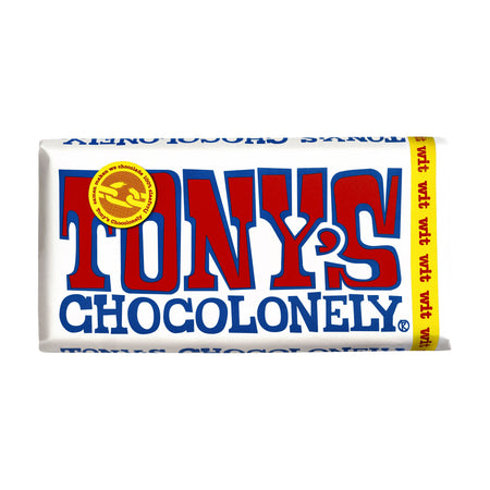 Tony's Chocolonely -  Chocolade tony chocolonely wit reep 180gr