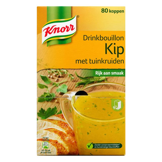 Knorr - Trinkbrühe Knorr -Hühnergarten Kräuter | Box ein 80 Stück