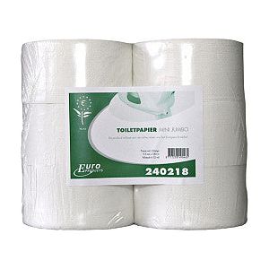 Euro Products - Toiletpapier Products Q5 jumbo klein recycled 2-laags 180m wit ..