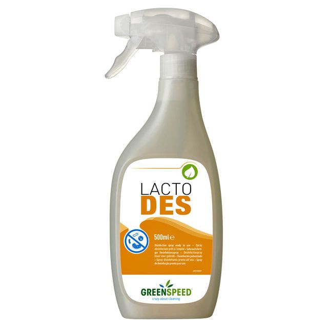 Greenspeed - Spray de désinfection Greenspeed Lacto des 500 ml | 1 bouteille | 6 morceaux