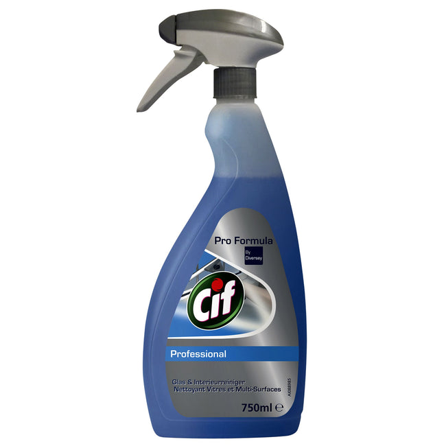 Cif - Limpiacristales e interiores profesional spray 750ml | 6 piezas