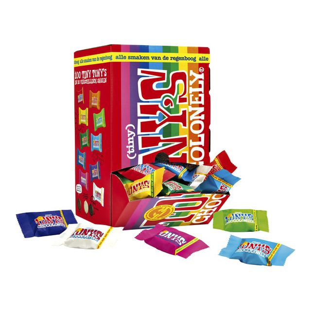 Tony's Chocolonely - Schokolade Tony Chocolonely Tiny Mix Box 100 PCs | Spender ein 100 Stück | 8 Stücke