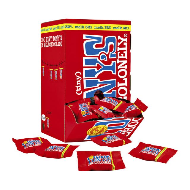 Tony's Chocolonely - Chocolate Tony Chocolonely Tiny Milk Box 100 PCS | Distributeur de 100 pièces