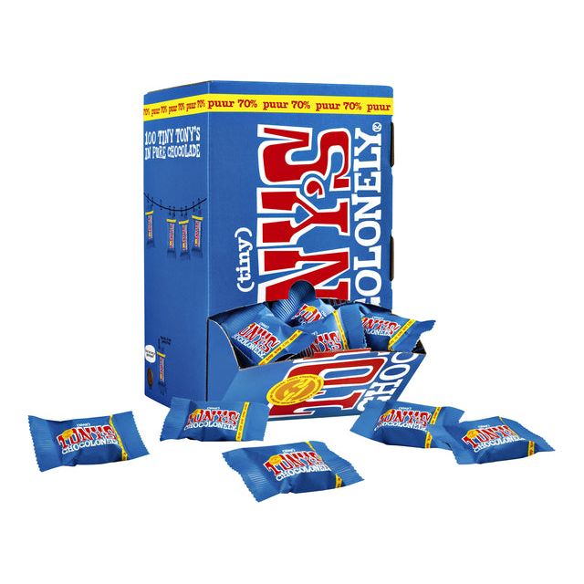 Tony's Chocolonely - Chocolate Tony Chocolonely Tiny Pure Box 100 St | Distributeur de 100 pièces