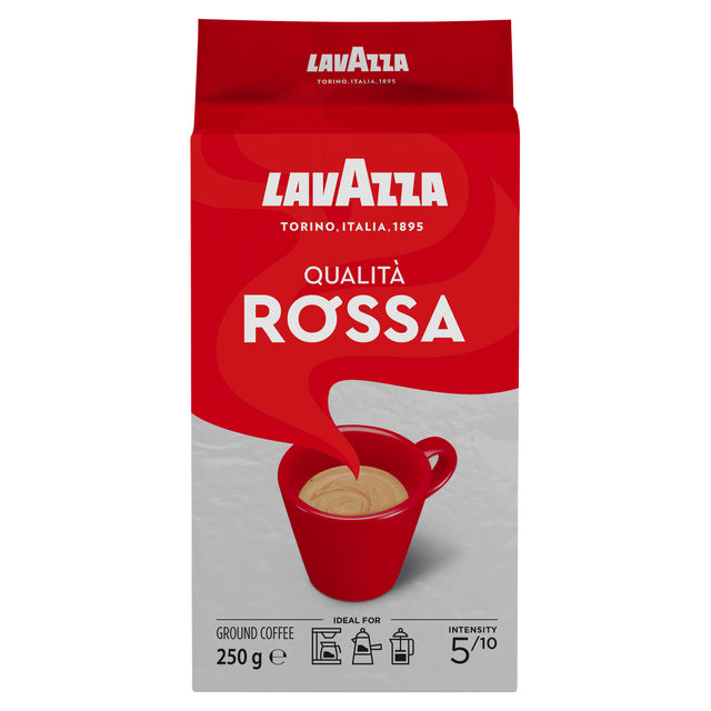 Lavazza - Caffè Macinato Qualità Rossa 250gr | 10 pezzi