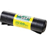 Komo -  Vuilniszak  60l trekband rol à 15st zwart | 15 stuks