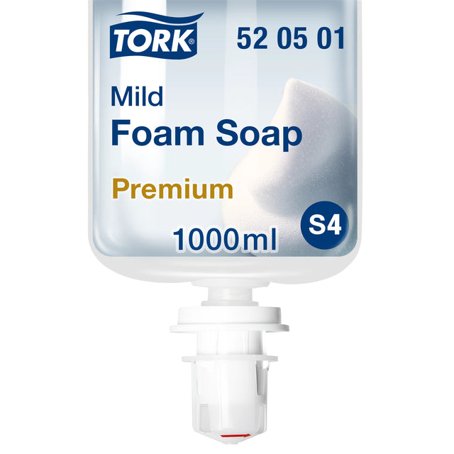 Tork - Savon à main S4 mousse douce 1ltr 520501 | Ompoot une bouteille de 6 ans