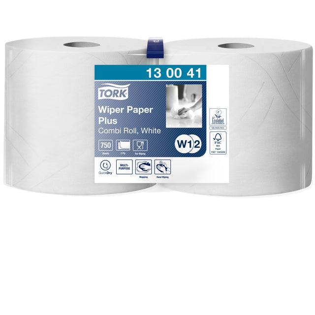 Tork -  Poetspapier w2 premium 2laags wit 130041