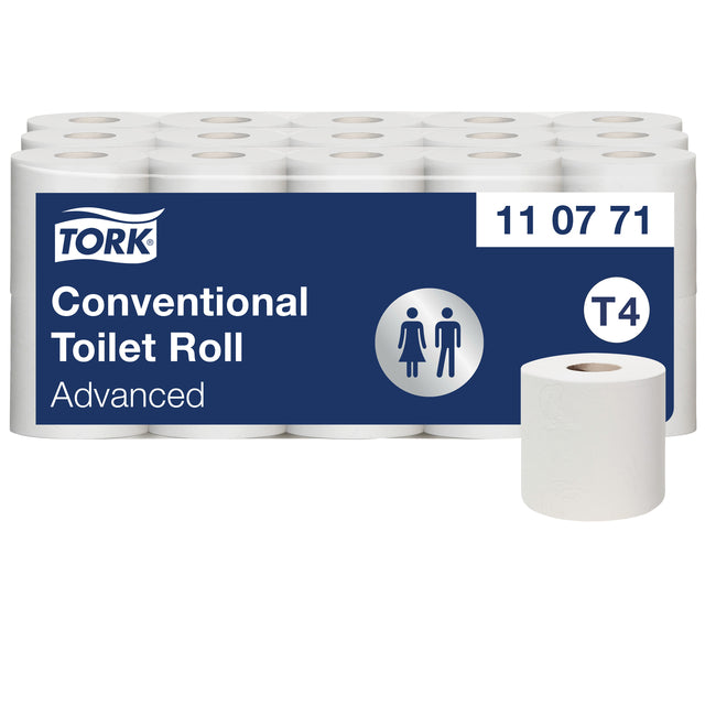 Tork - papier toilette T4 avancé 2LGS blanc 110771 | Pack de 30 rouleaux