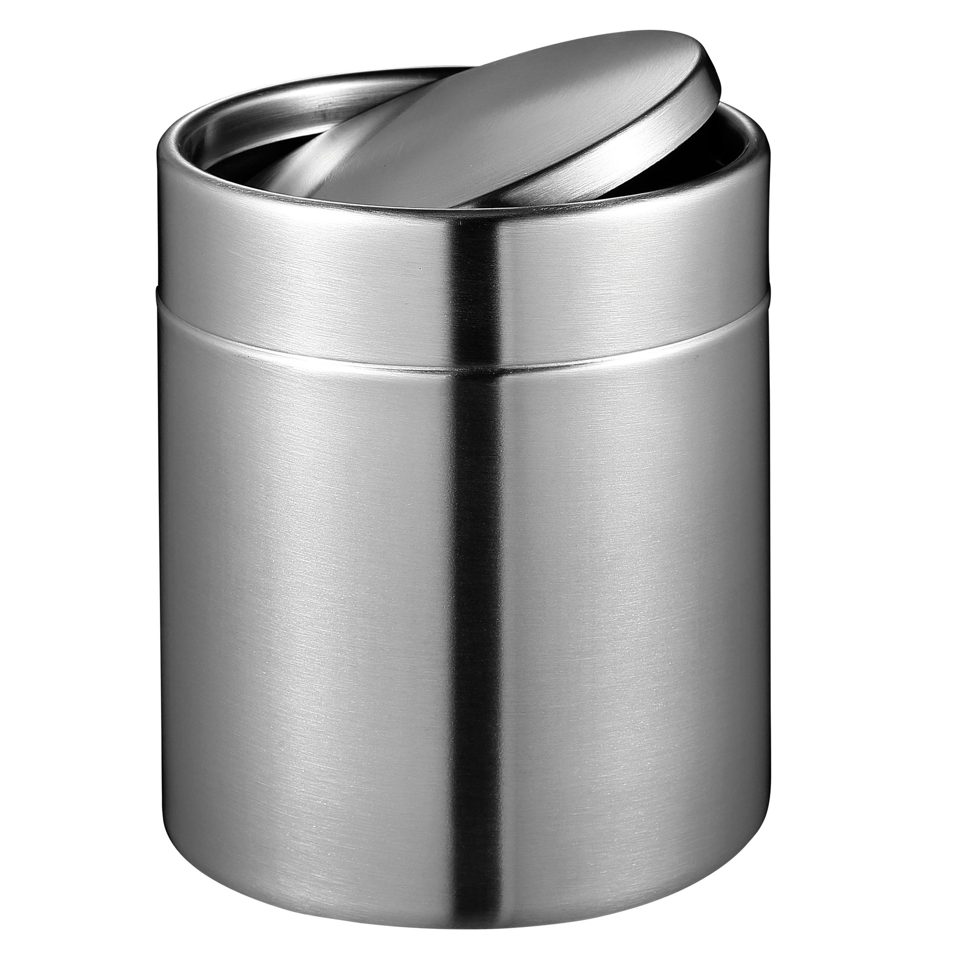 Eko - Pattumiera Fandy modello da tavolo con coperchio basculante da 1,5 litri in acciaio inox