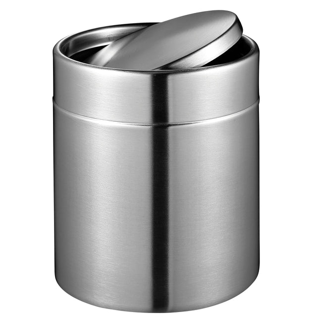 Eko - Pattumiera Fandy modello da tavolo con coperchio basculante da 1,5 litri in acciaio inox