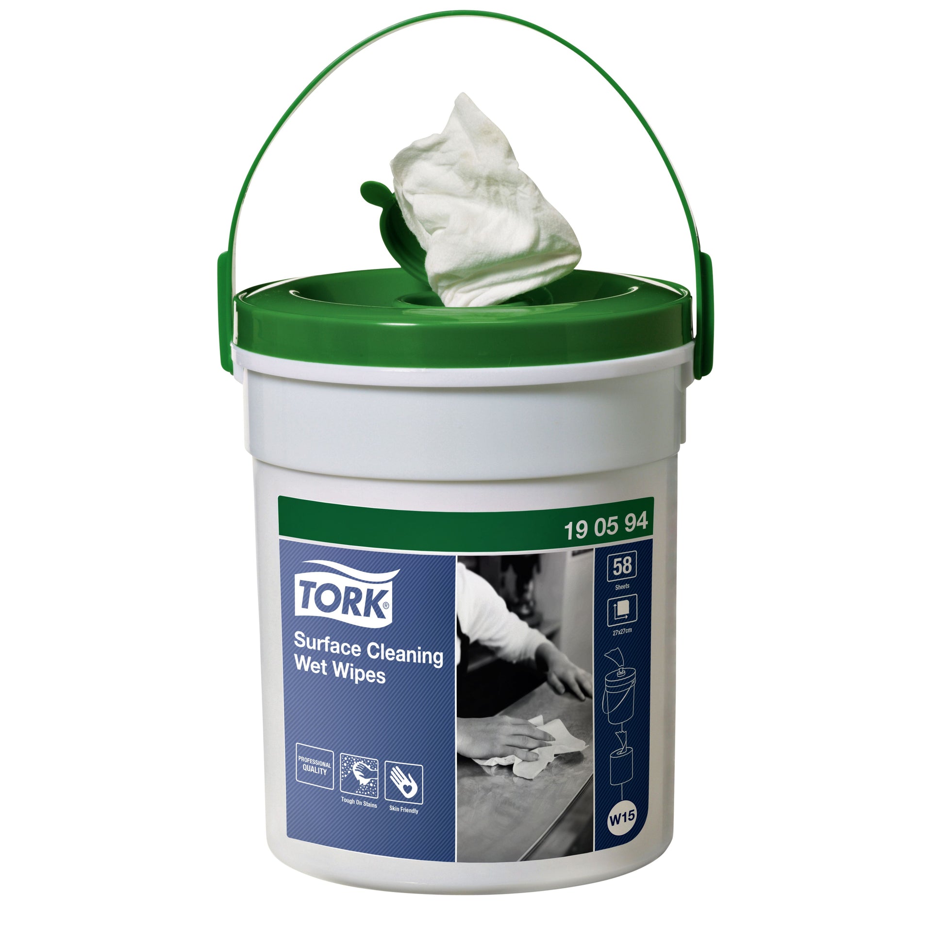 Tork - Cleaning cloth W15 bucket 1-layer 58 sheets white 190594
