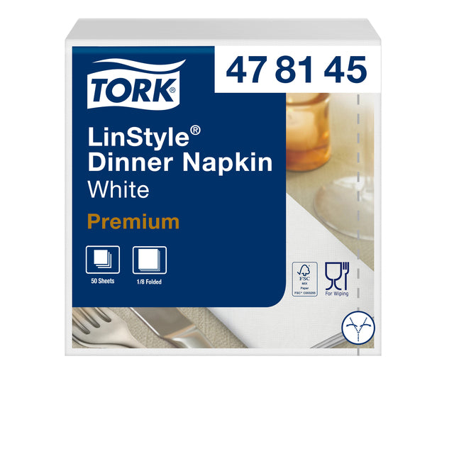 Tork - DinnerFeet Linstyle 1alaat White 478145 | Saisir un 50 morceau