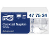 Tork - Cocktail napkin Advanced 1/4 fold 2-layer 238x238mm 200 sheets white 477534